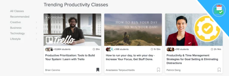 5 Best Productivity Skillshare Classes